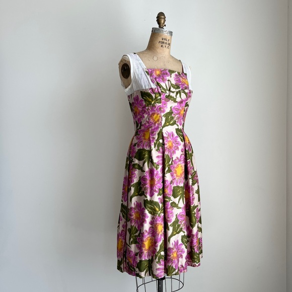 1950s 50s Vintage 2-Piece Floral Dress from Berlin - Picture 8 of 16
